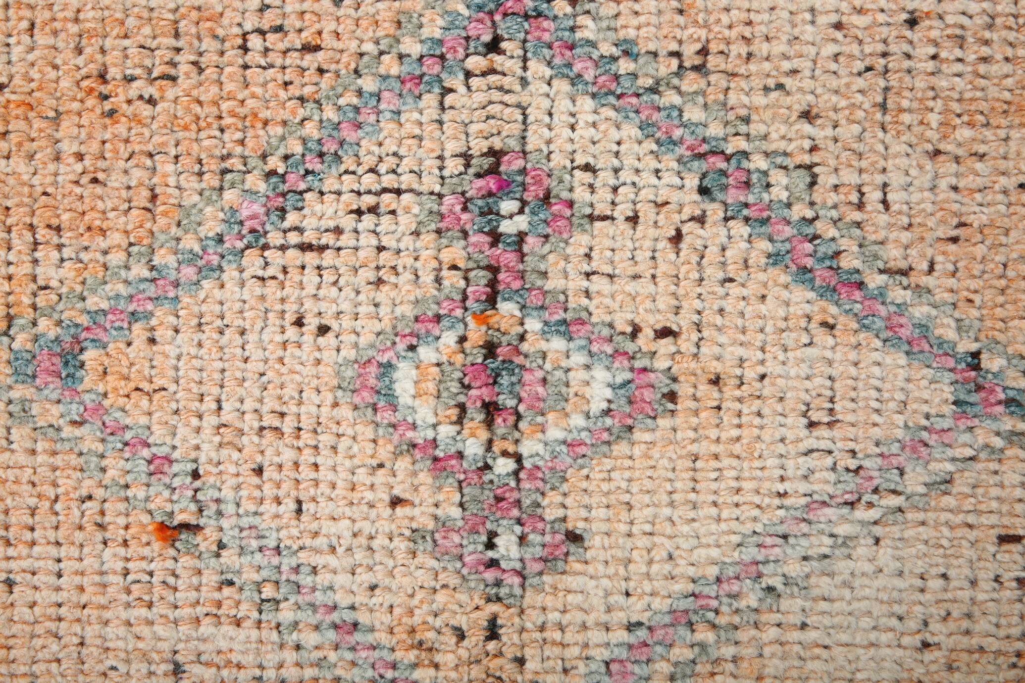 3x10 Light Orange Turkish Vintage Runner Rug, 92x294Cm