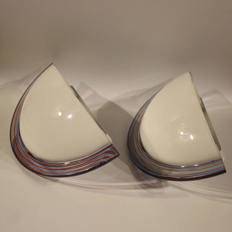 Pair of 70s wall lamps