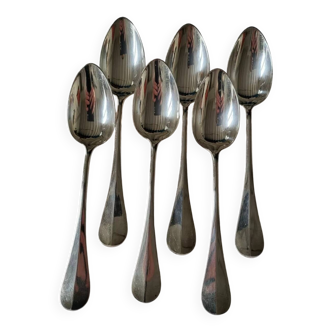 Cuillères de Table en Métal Argenté Ridoux Cie Lot de 6