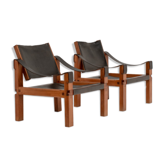 Pair of Pierre Chapo S10 Lounge Chairs