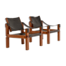 Pair of Pierre Chapo S10 Lounge Chairs