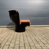 Joe Colombo Elda Longhi chair in cognac leather in new condition!