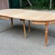 Art Deco round extendable dining table renovated in solid oak 225cm 20th century