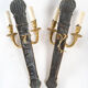 Pair of two-light Restoration style wall sconces