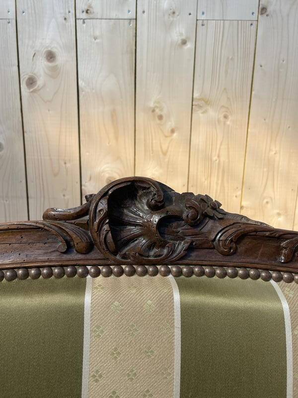 Canapé - Banquette de style Louis XV - Rocaille