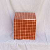 Orange cube side table 33x33 cm