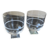 2 Vera Wang Bande wine glasses