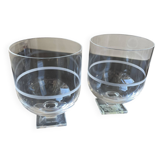 2 Vera Wang Bande wine glasses