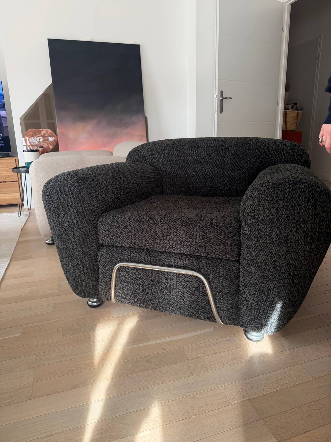 Italian tubular club chair 1970