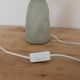 Sage green table lamp with cream lampshade – organic style bedside lamp