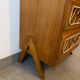 Vintage oak and rattan chest of drawers