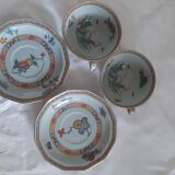 Tasses à thé porcelaine de Limoges Bernardaud celadon 1920