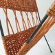 Porte-revues en rotin & acier vintage