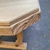 125cm hexagonal extendable art deco table