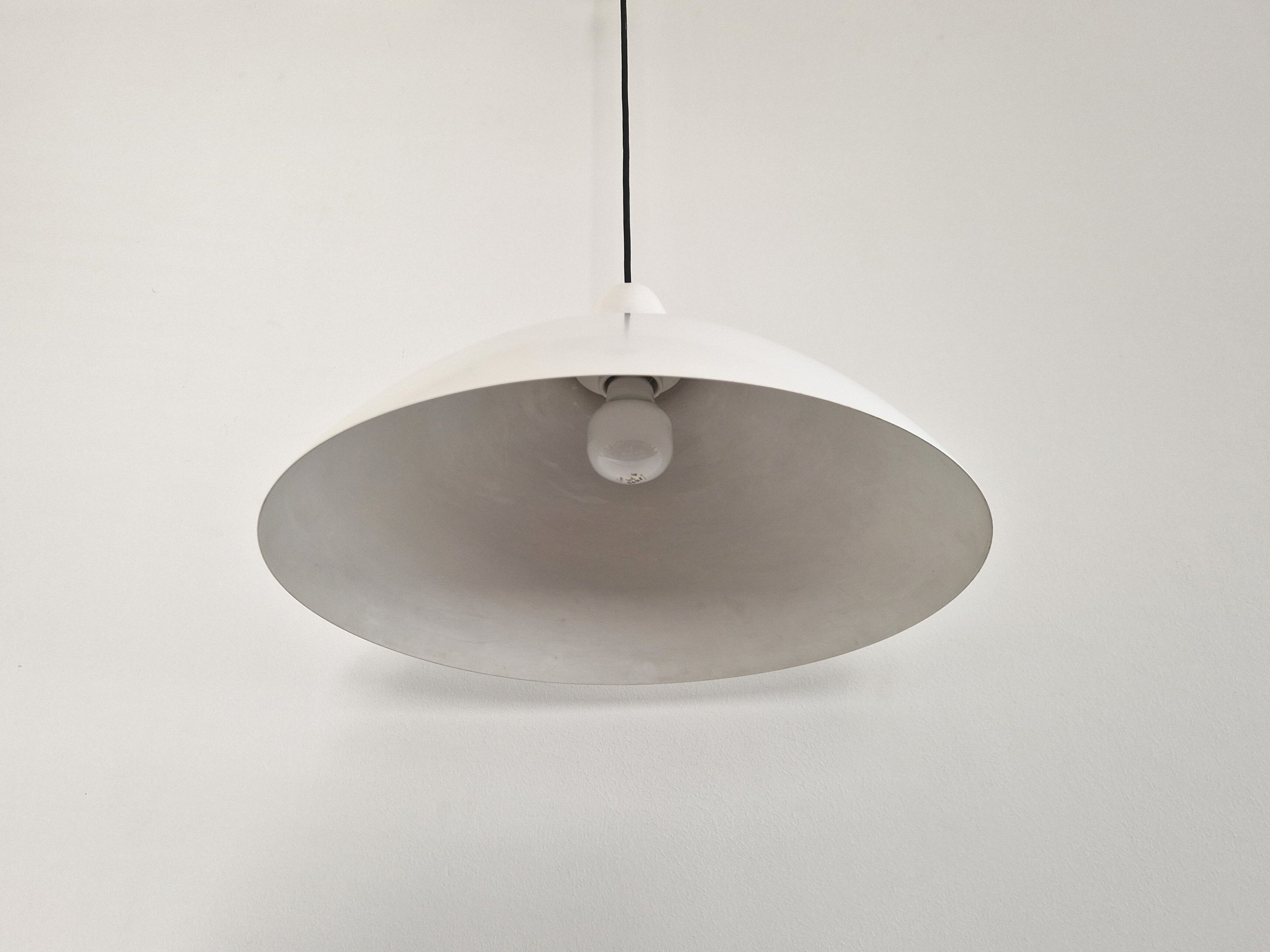 White metal pendant lamp by Lisa Johansson-Pape for Stockmann-Orno, Finland