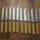 12 knives old paris steel blade