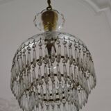 Vintage chandelier entirely made of crystal