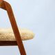 Vintage dining chairs oak wood yellow mellow Boho upholstery