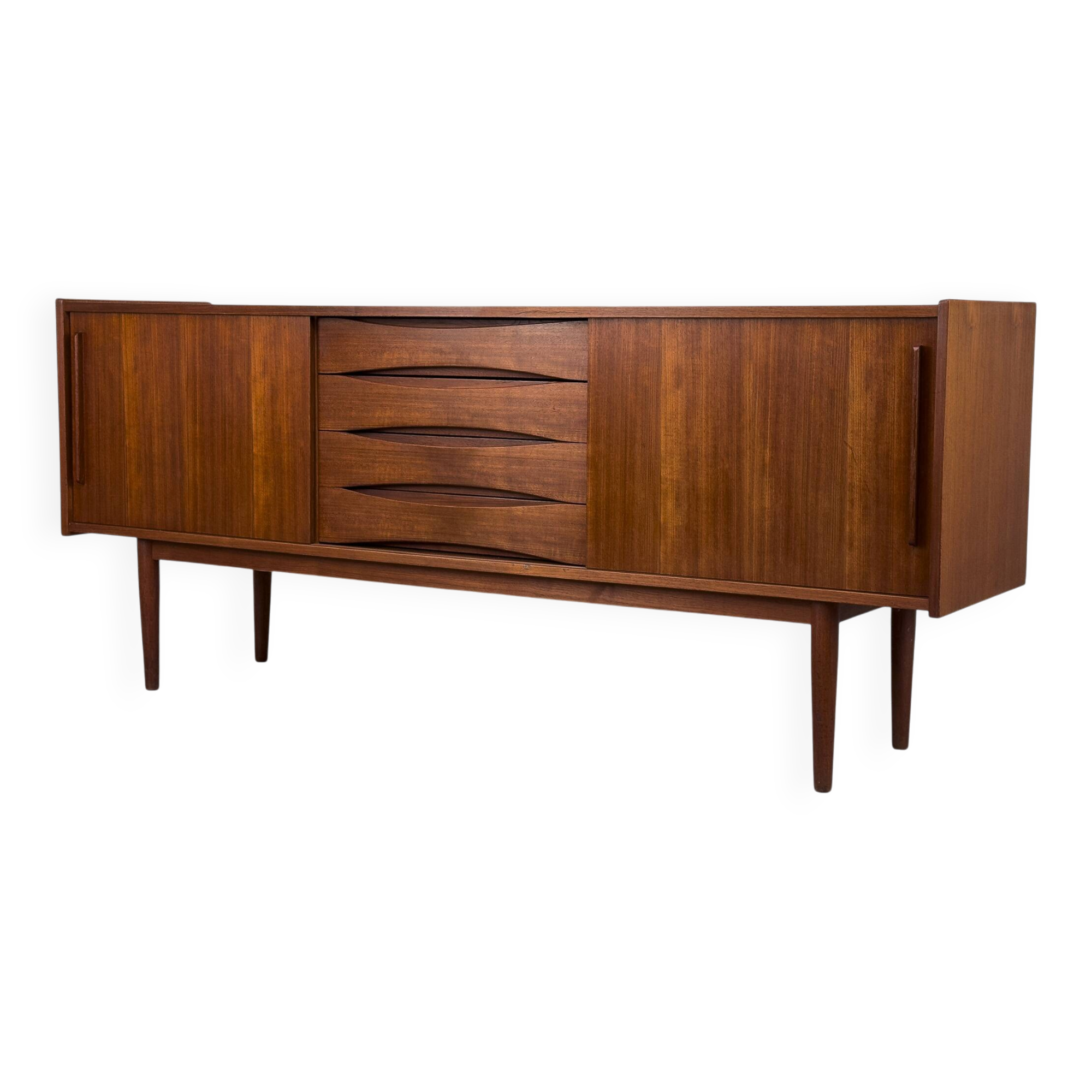 Vintage Sideboard in Teak with Drawers and Sliding Doors, 1960s