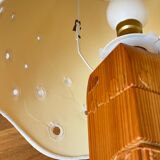 Pine lamp carved 80s