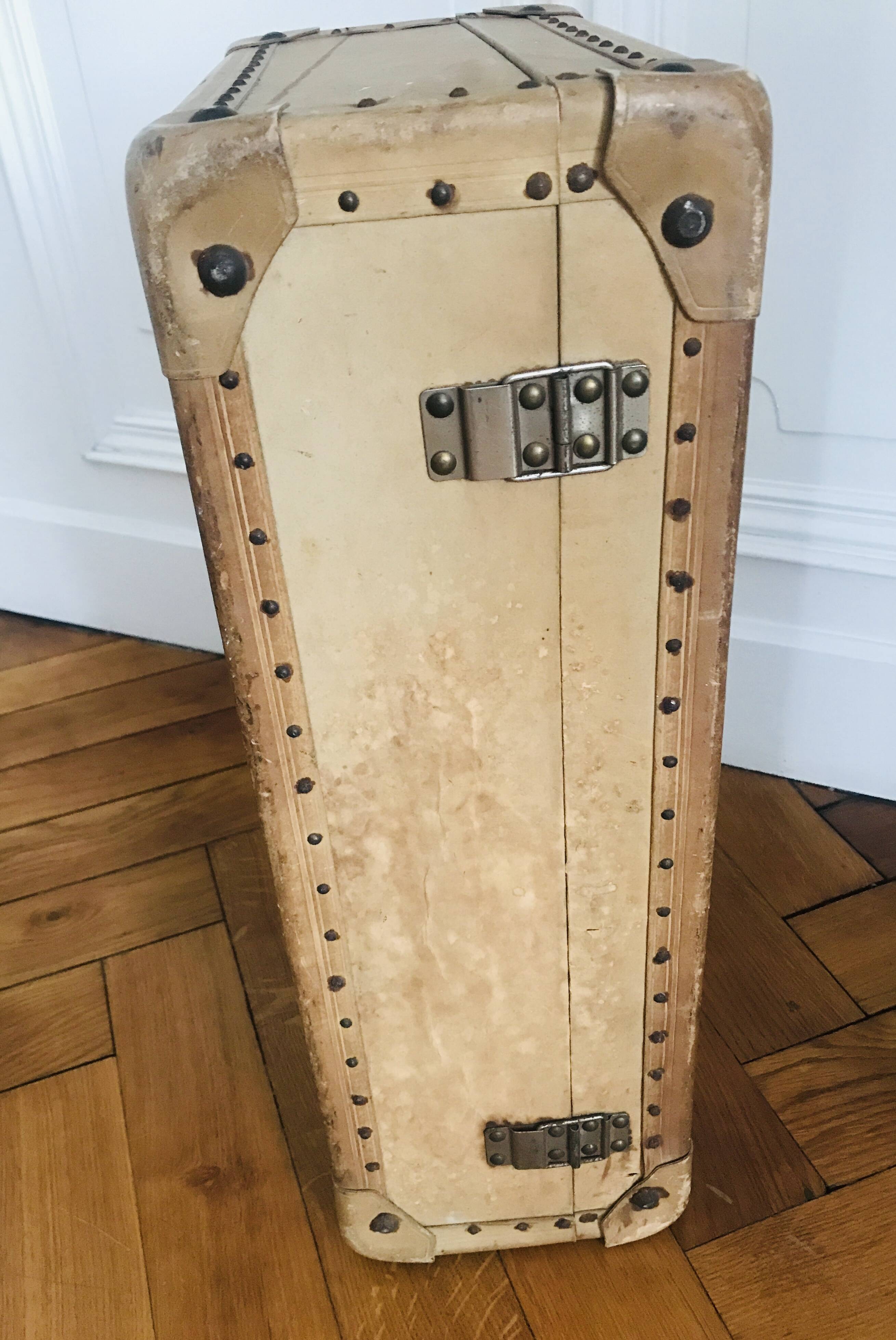 Vintage cardboard suitcase from the 50s