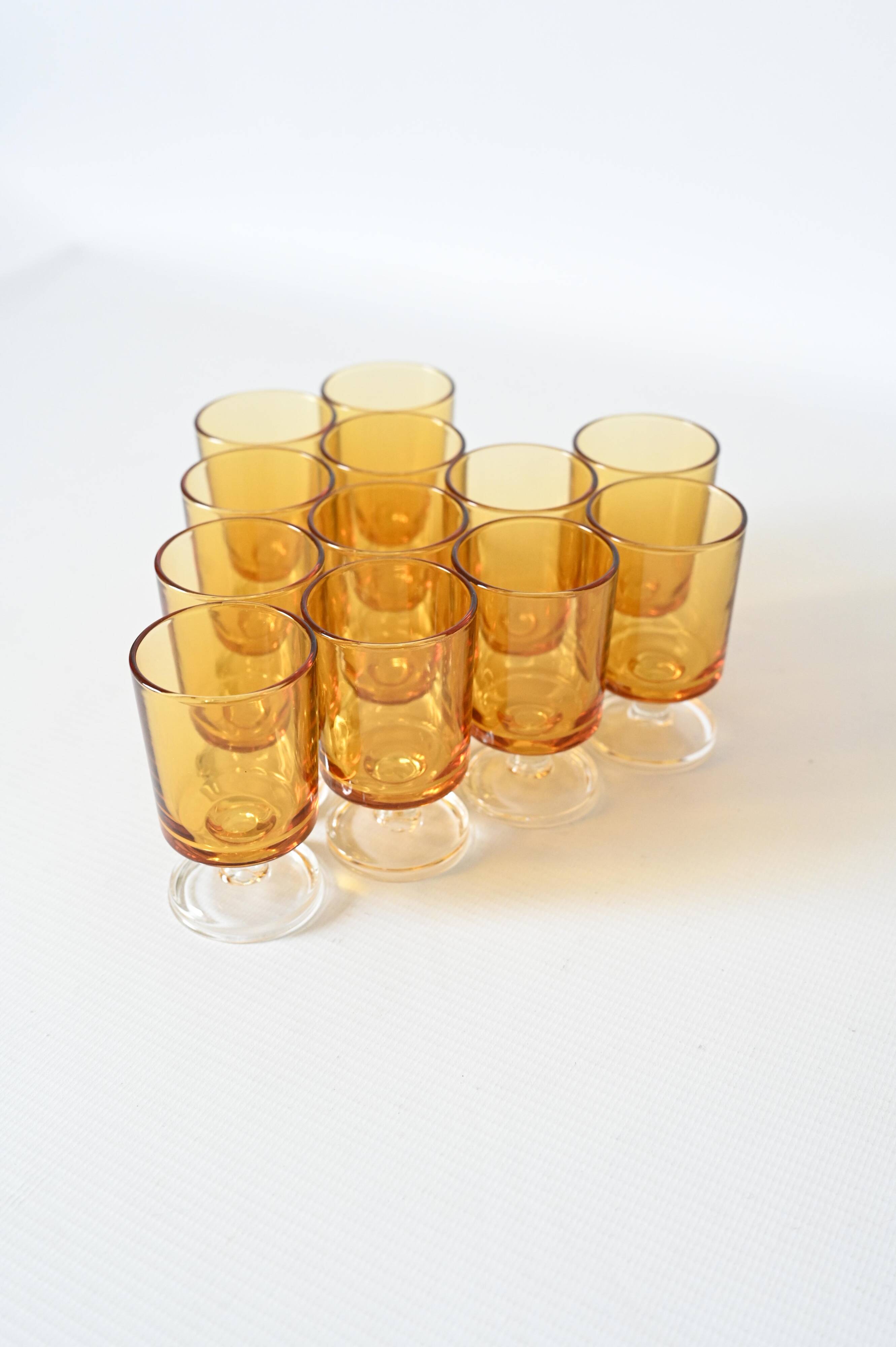 12 Cristal d'Arques Luminarc Suede amber glasses/verrines