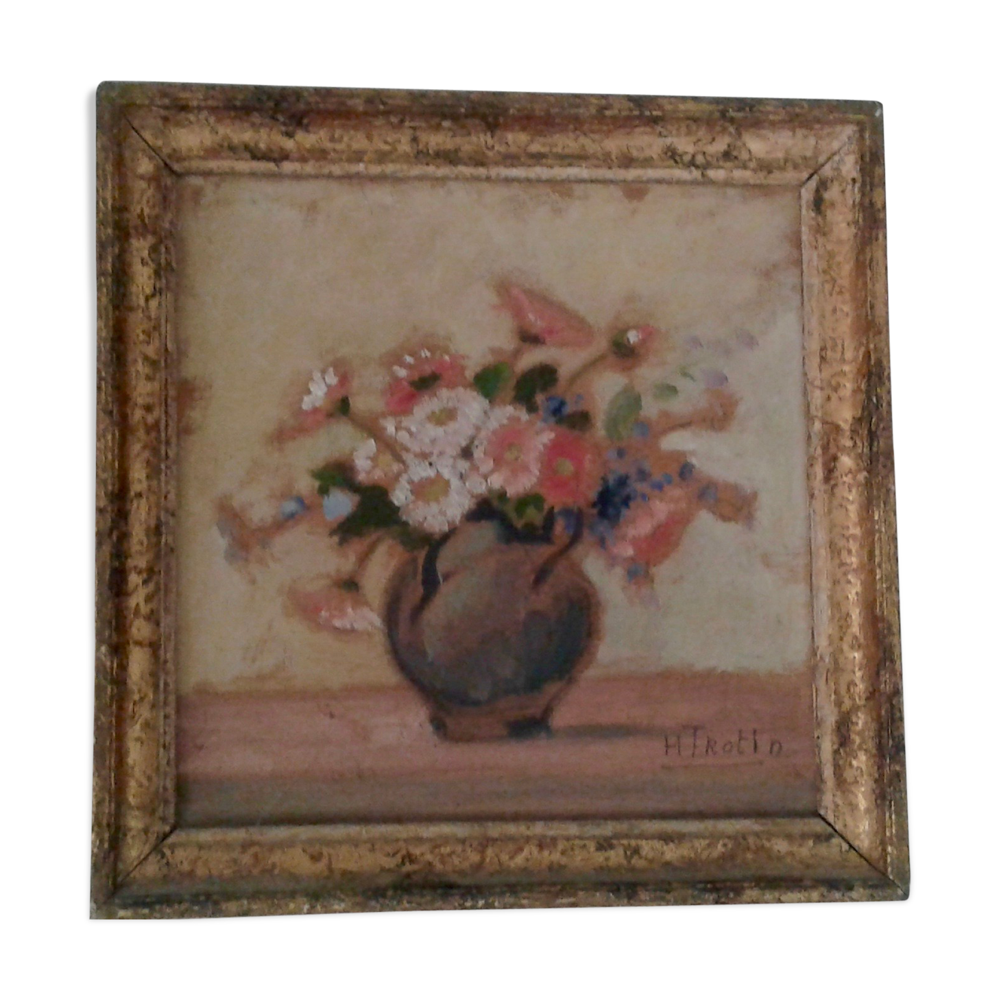 paintings flowers oil painting signed