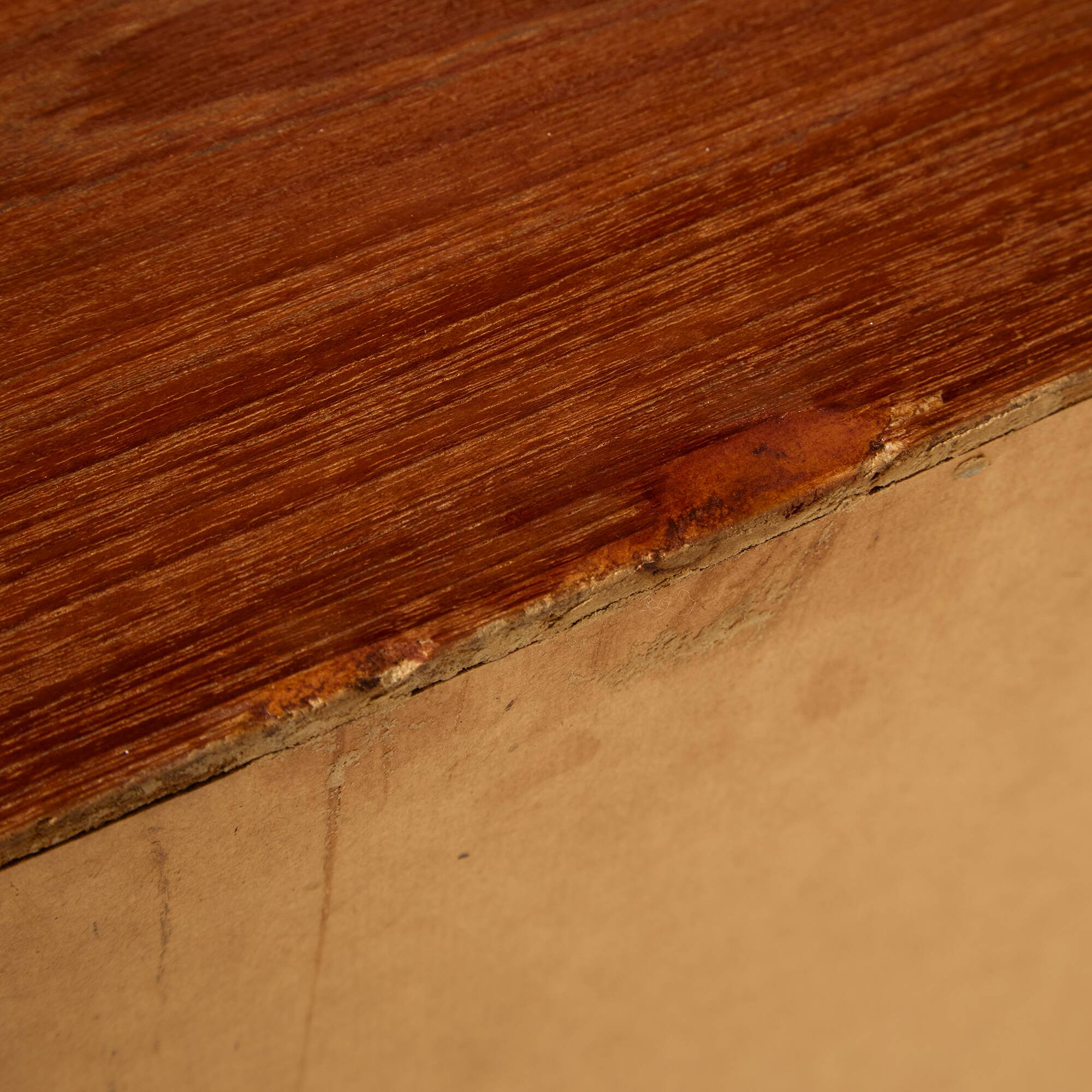 Teak dresser with six drawers