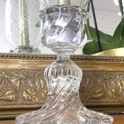 Important Photophore / Bougeoir en cristal de Baccarat signé