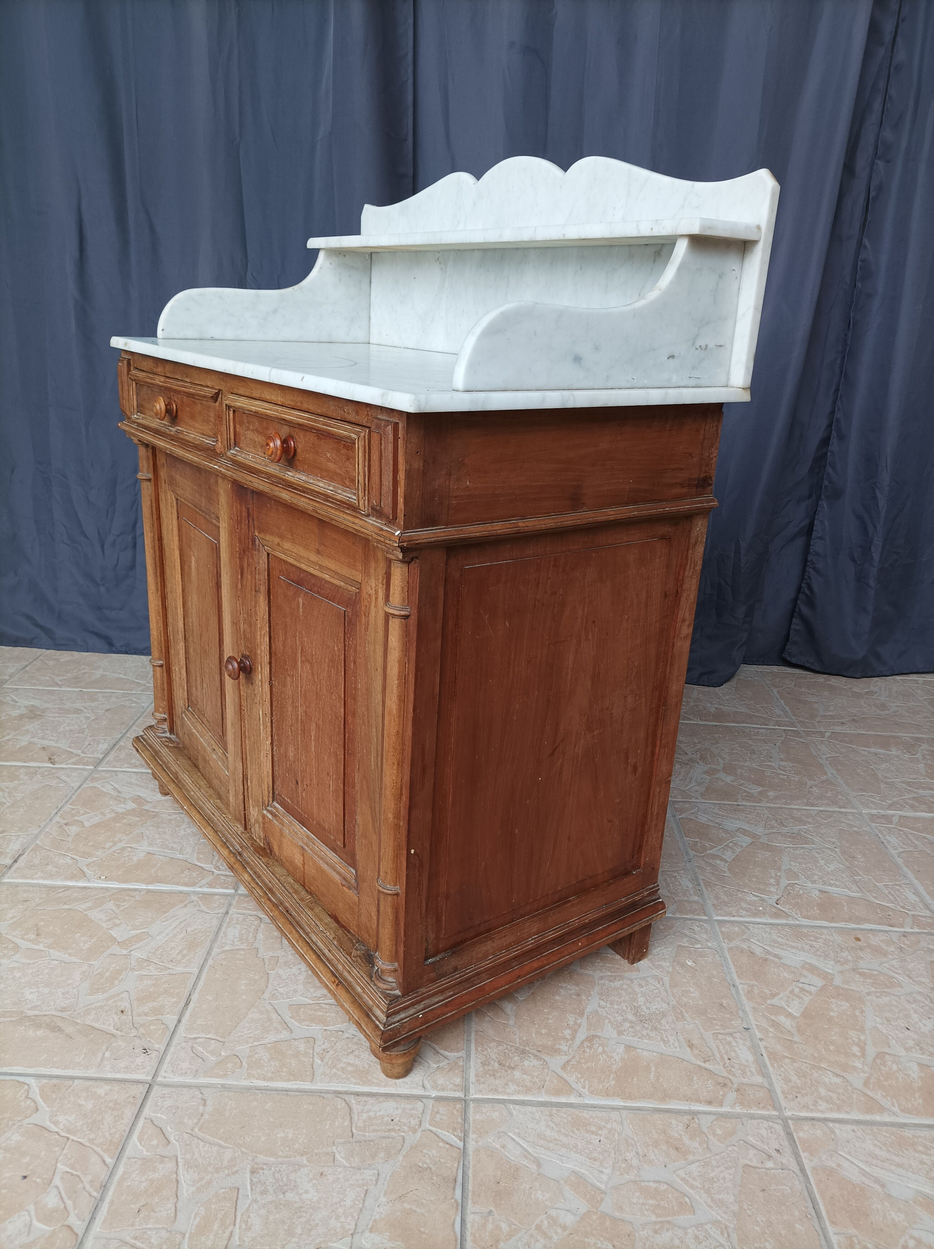 Vintage walnut vanity