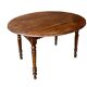 Round (foldable) table in solid wood (walnut)