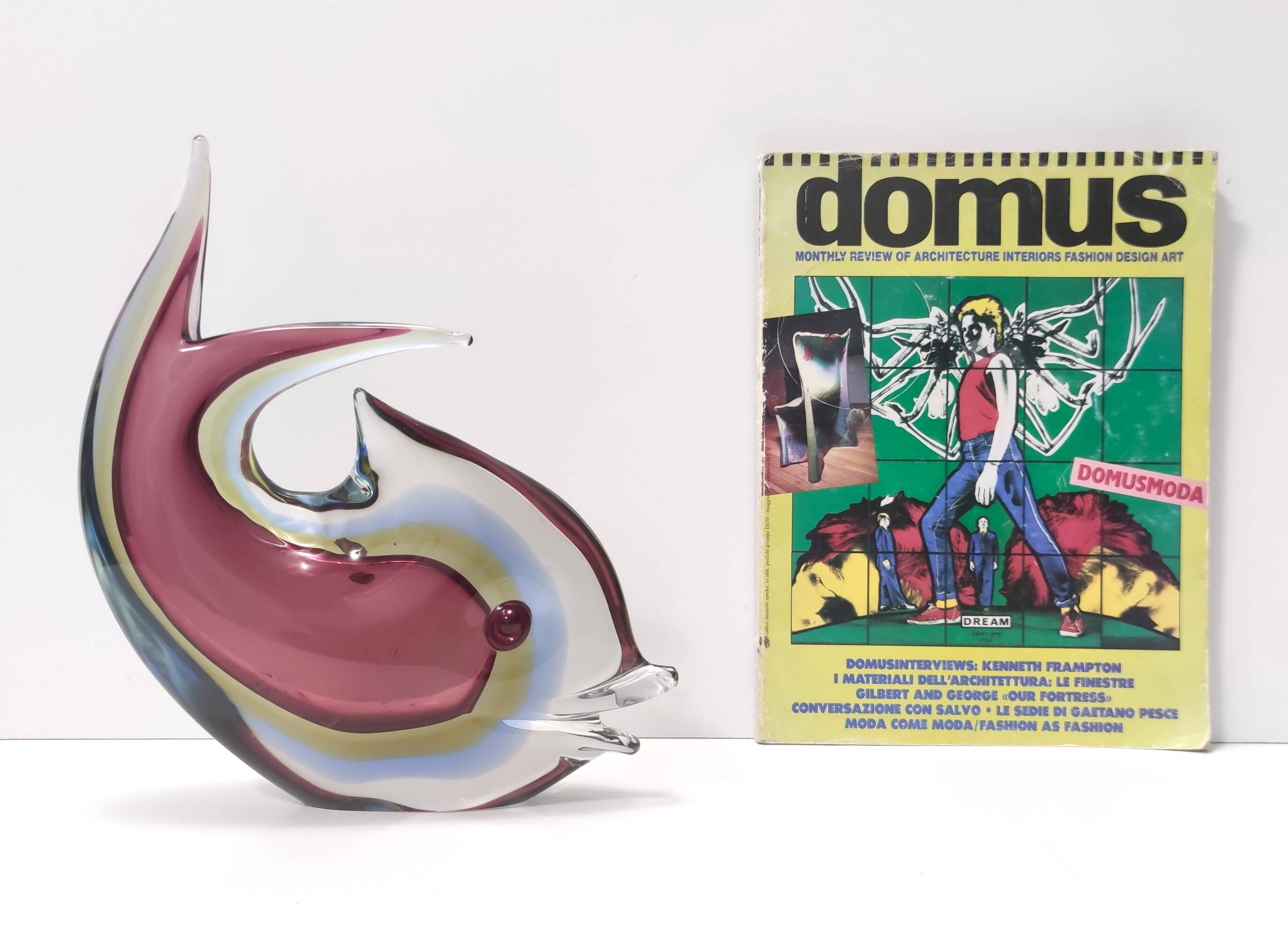 Sommerso Murano Glass Vase Ascribable to Poli for Seguso, Italy