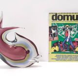 Sommerso Murano Glass Vase Ascribable to Poli for Seguso, Italy