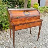Vassou Jean Baptiste Cylinder Desk In Marquetry Louis XVI Period XVIII Eme Century