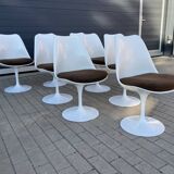8x original Knoll Tulip dining chairs Eero Saarinen