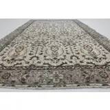1970s Vintage Turkish Oushak Handmade Wool Cotton Beige Area Rug 154x240