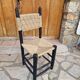 Brutalist straw-filled peasant chair