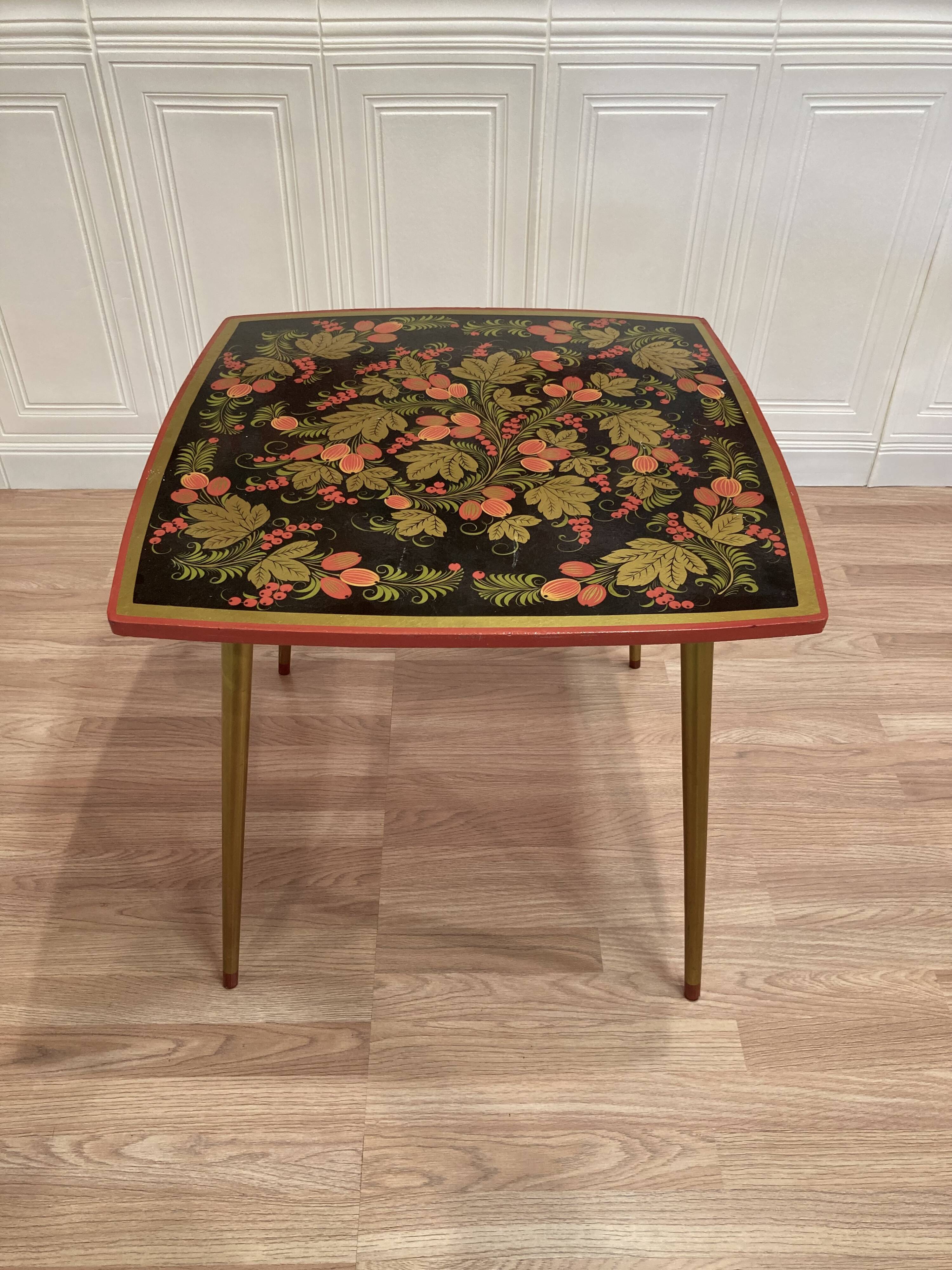 Pair of wooden tables, 1950s design.