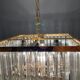 Italian Murano Glass Prism Triedri Chandelier Lamp