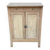 Renovated Parisian sideboard in raw solid wood 72cm