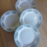 4 old flat plates Terre de fer