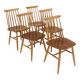 Set of 5 Scandinavian "Pinnstol" chairs, Edsbyverken, Sweden, 1960