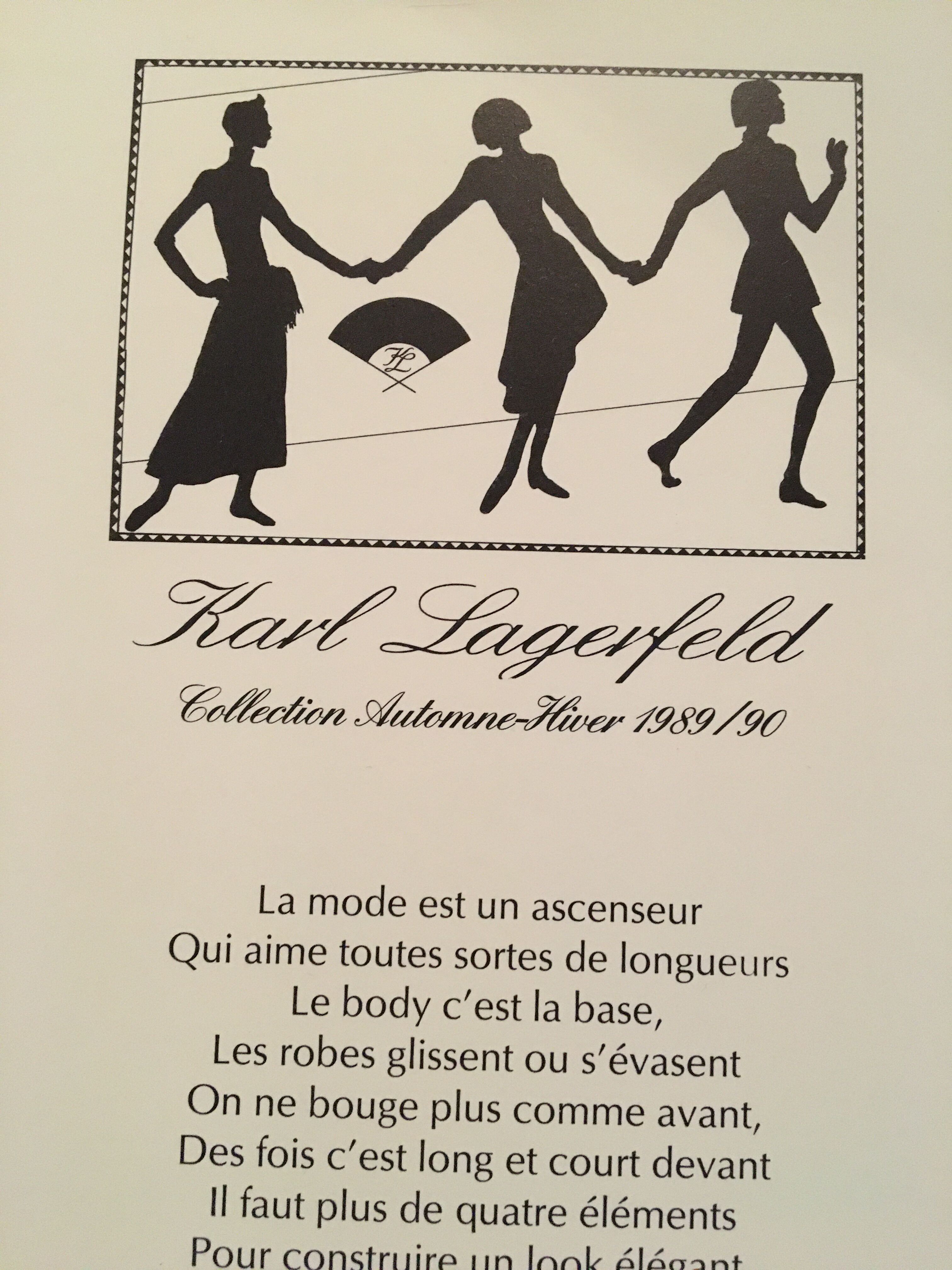 Chanel : illustration de mode avec feuillet des années 90