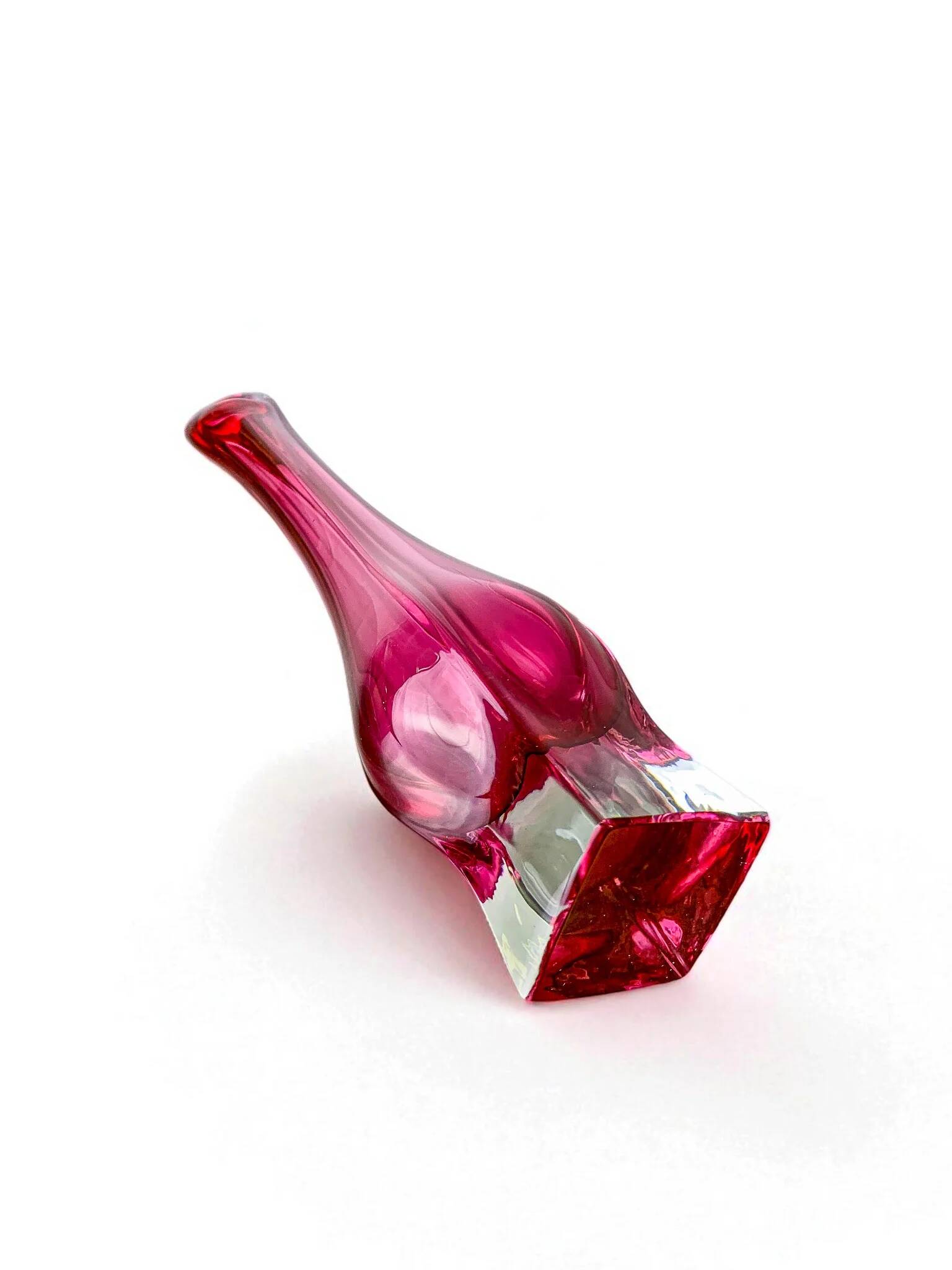 Italian pink Sommerso soliflore vase by Seguso, Murano, 1970s
