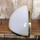 Old metalarte half moon plastic wall lamp + vintage metal support