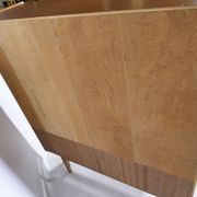 Mid Century Teak Highboard with Glass Display Cabinet & Sliding Door, 1960s