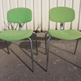 Set of 4 1970s Strafor-steelcase chairs