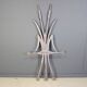 Vintage brutalist cat tail sculpture, 1970s
