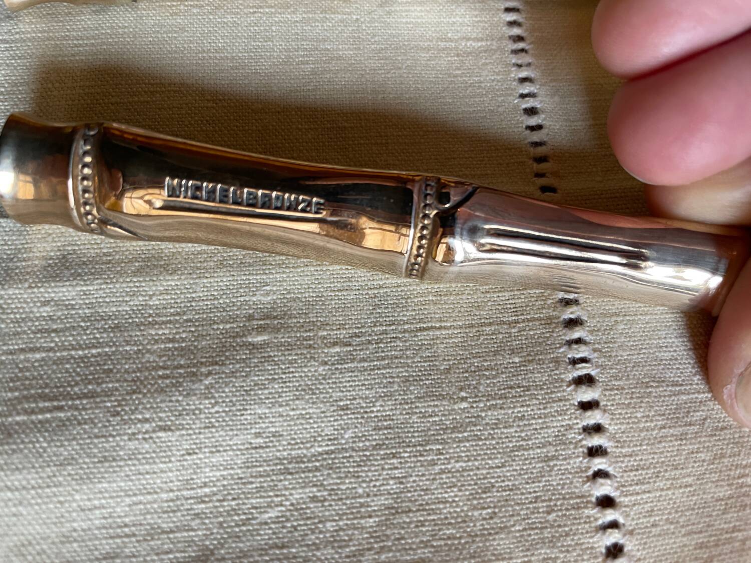 16 Bamboo nickel bronze dessert cutlery