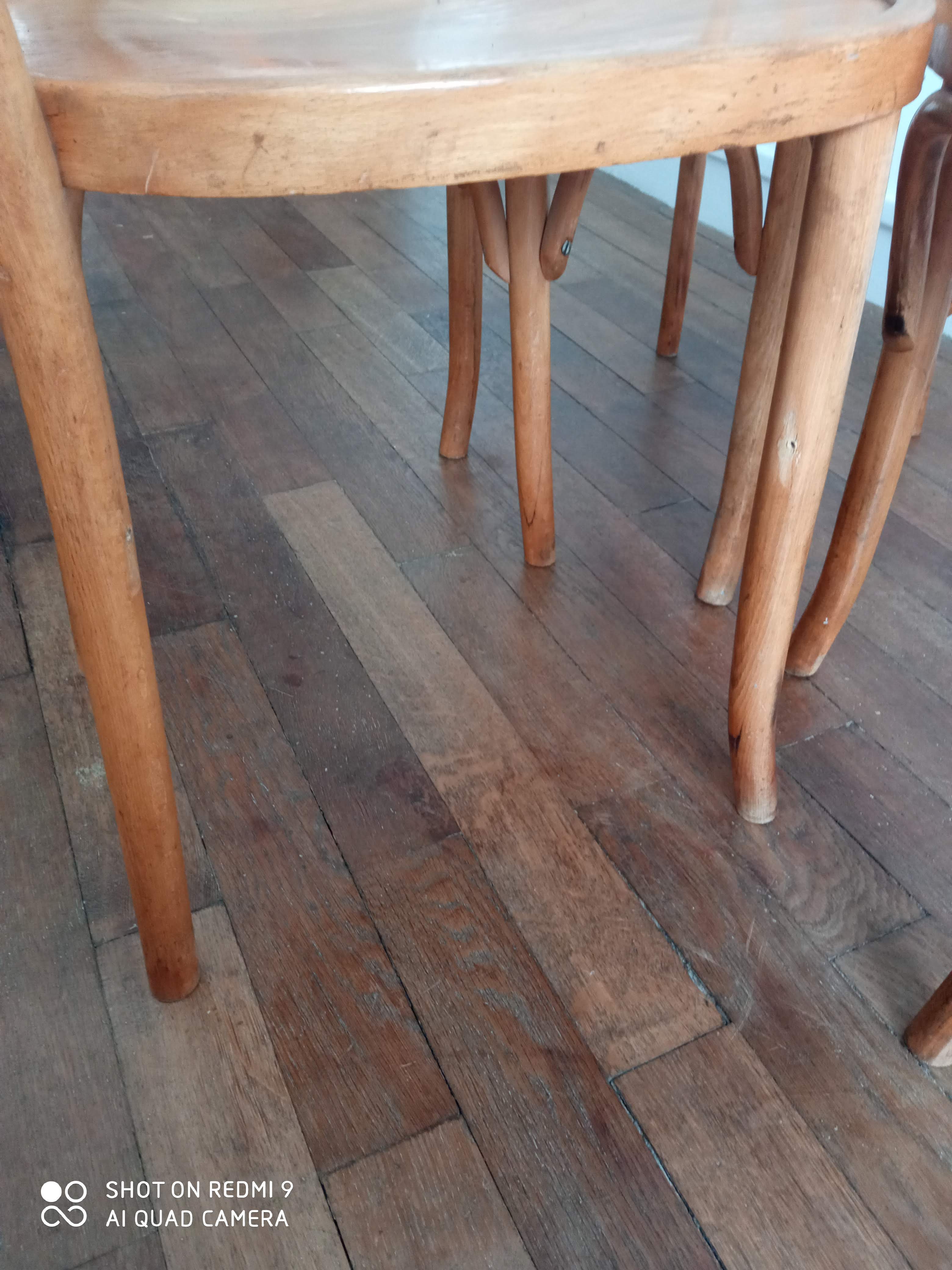 Trio de chaises bistrot vintage